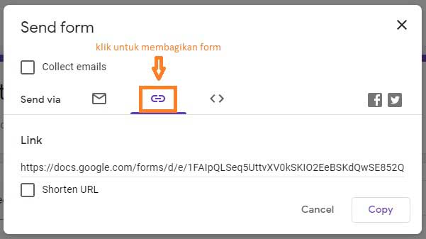 Halaman Utama Google Form